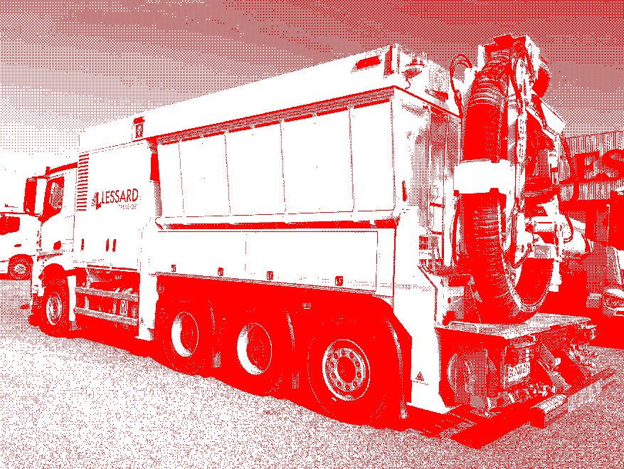 Aspiratrice-excavatrice (porteur 8x4, benne 8m3 double turbine)